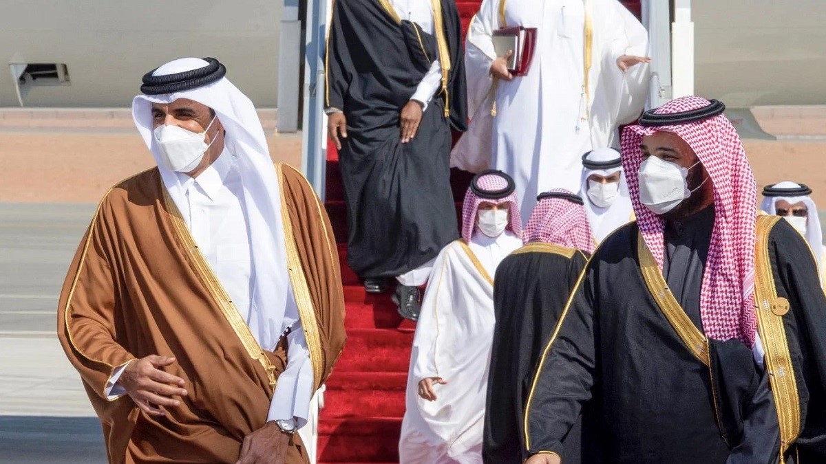 qatar emir saudi arabia crown prince and uae nsa