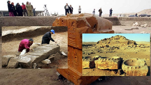 sun temple egypt buried desert 4500 years