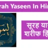 Surah Yaseen In Hindi सूरह यासीन शरीफ हिंदी में