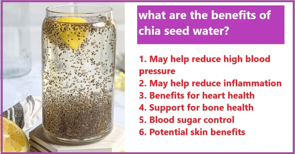 what are the benefits of chia seed water